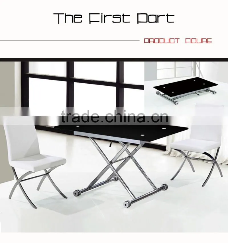 Folding Glass Dining Table General Used Dining Room Furniture