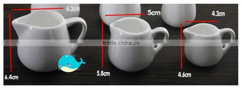 Western Style Creative Customized Porcelain White Ceramics Milk Pot and Kettle