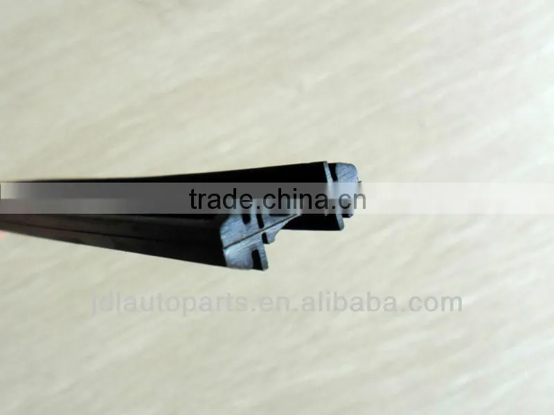 Rubber refill for windshield wiper blades