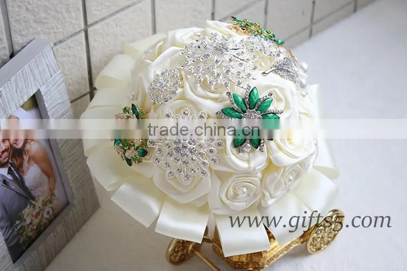 Elegant high end white wedding bouquets