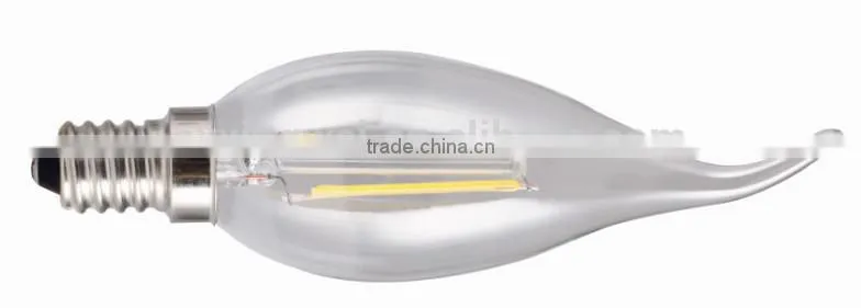 200lumen ra80 2w filament chandelier bulb