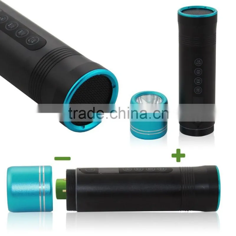 Light Rechargeable Flashlight Bluetooth Speaker Multifunctional 5 Modes Waterproof Anti-distortion For Emergency Use