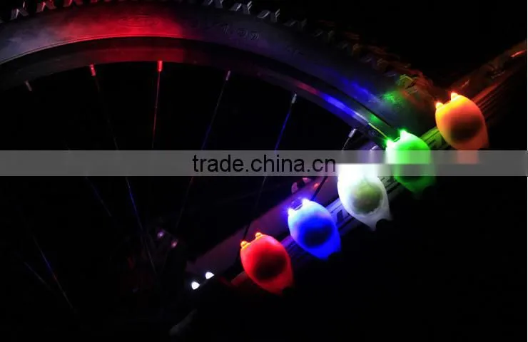 2 LED bicycle front light bicycle signal light silicone bike light