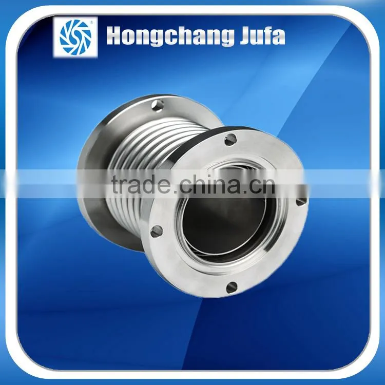 Axial internal compression flange end expandable braided sleeving