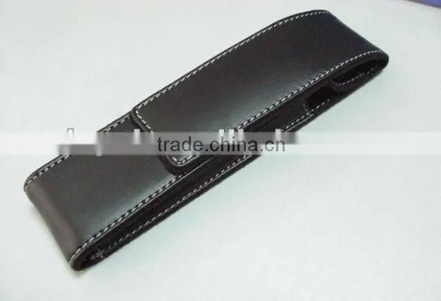 simple fashion color pencil bag for single pen of leather