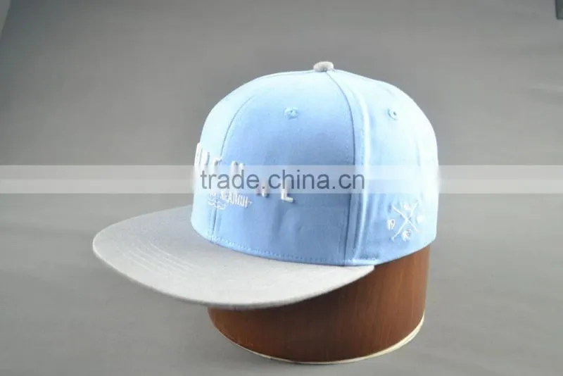 Puff embroidery snapback cap