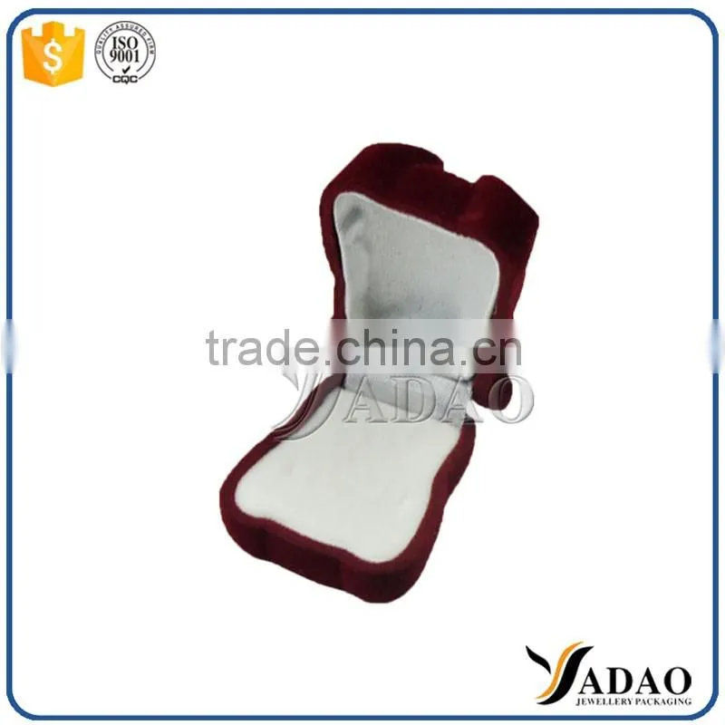Best popular in the wolrd cute panda shape flocking ring jewelry boxes