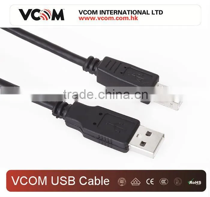 High Speed Black Color Gold Plated USB 2.0 Cable with Factory Price