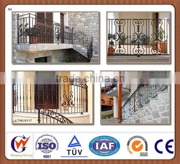Top sale cast iron balcony railing design