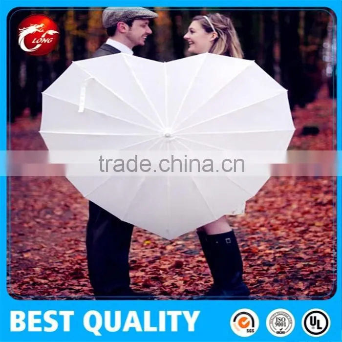 wedding decoration heart umbrella customized