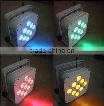 High power rgbwa 6IN1 battery led flat par stage light