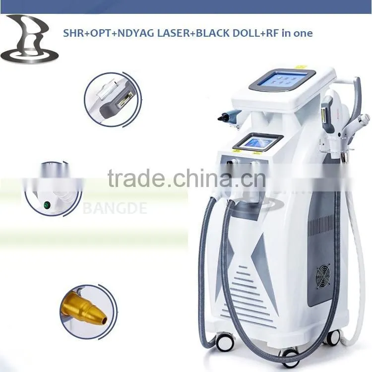 Effective !!! Hair removal a portable elight (IPL+RF) +SHR+OPTfor wrinkle and pigment removal with high quality