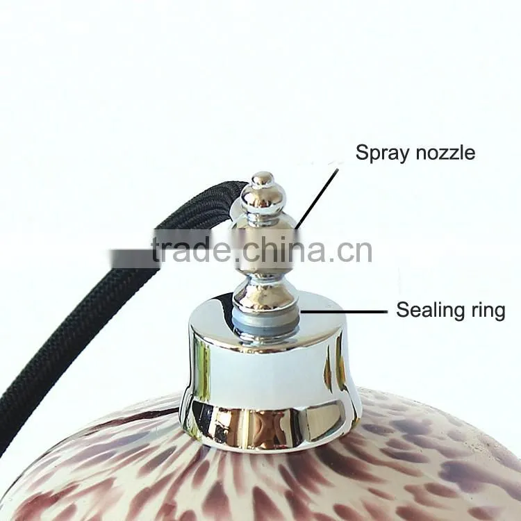 100ml Purple Point Handmade Glass Spray Perfume Bottle Atomizer Air Bag Cover