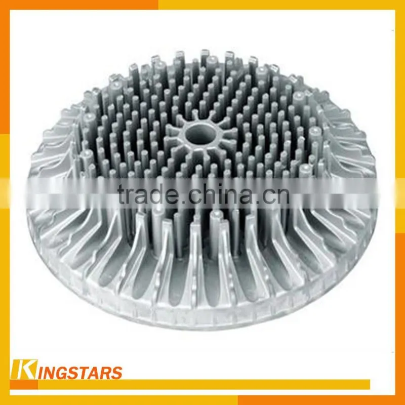 Anodized black pure aluminum cold forging LED light pin fin heat sink