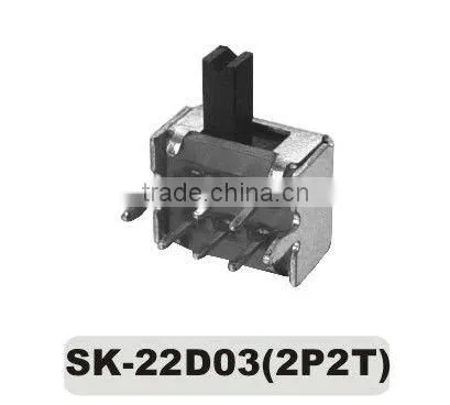 Sk-22D03(2P2T) mini 2p2t slide switch