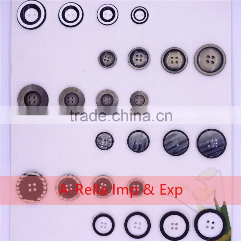 Round Shape 4 holes buttons for garment resin materials