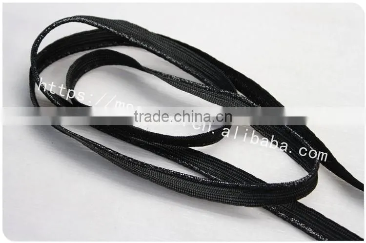 Hot selling fashion 1.2cm width brilliant plastic yarn lip cord trim wholesale