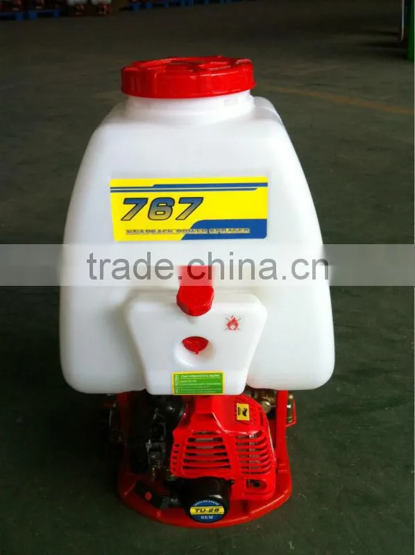Gasoline power sprayer.