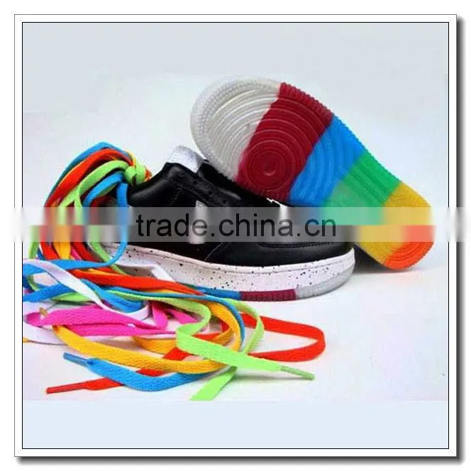 Ecofriendly sublimation logo printed tubular shoelace