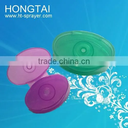 China 28/410 Plastic shiny sliver Flip Top Bottle Caps for Water Bottle