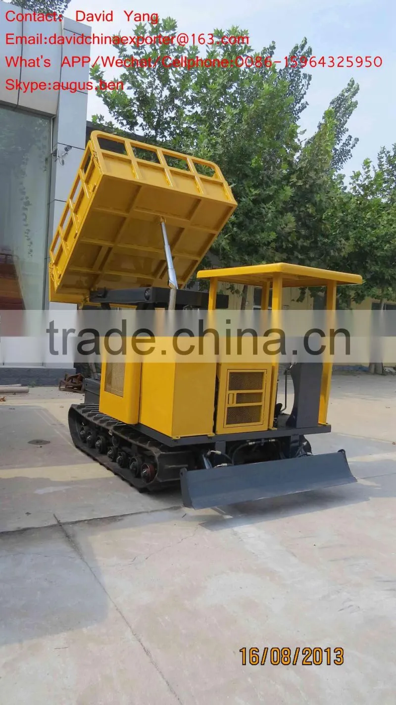 palm full rubber crawler dumper