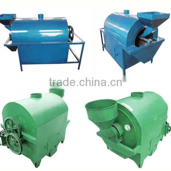 groundnut drum frying roaster with firewood heating