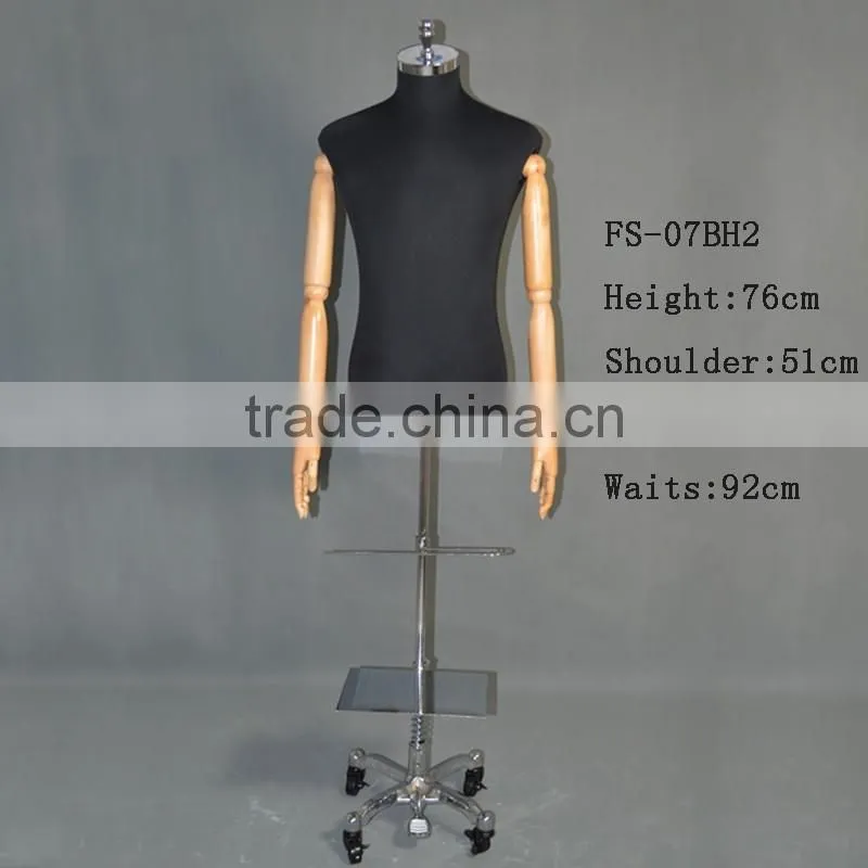 Full-body tailors dummy female mannequin with wooden arm for wedding dress display