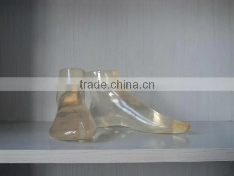 hot sale transparent fiberglass foot mannequin for display