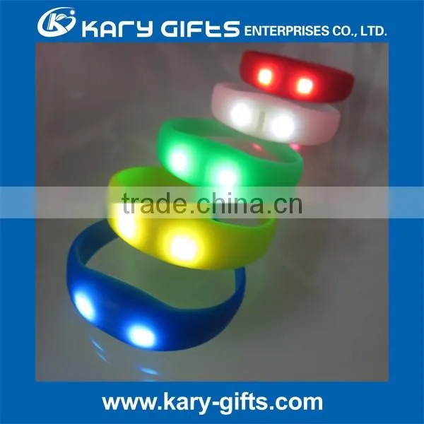 concert use flashing led silicon wristbands bracelets