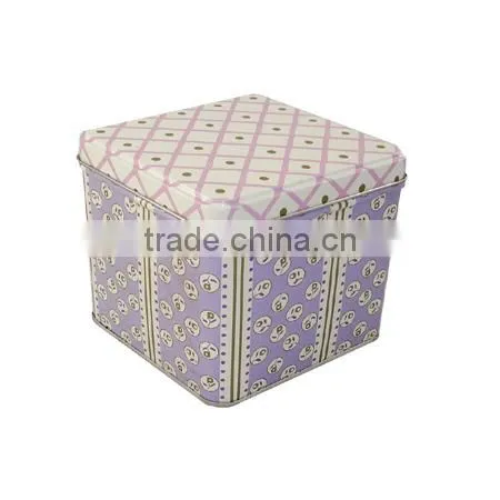 rectangular small tea tin container
