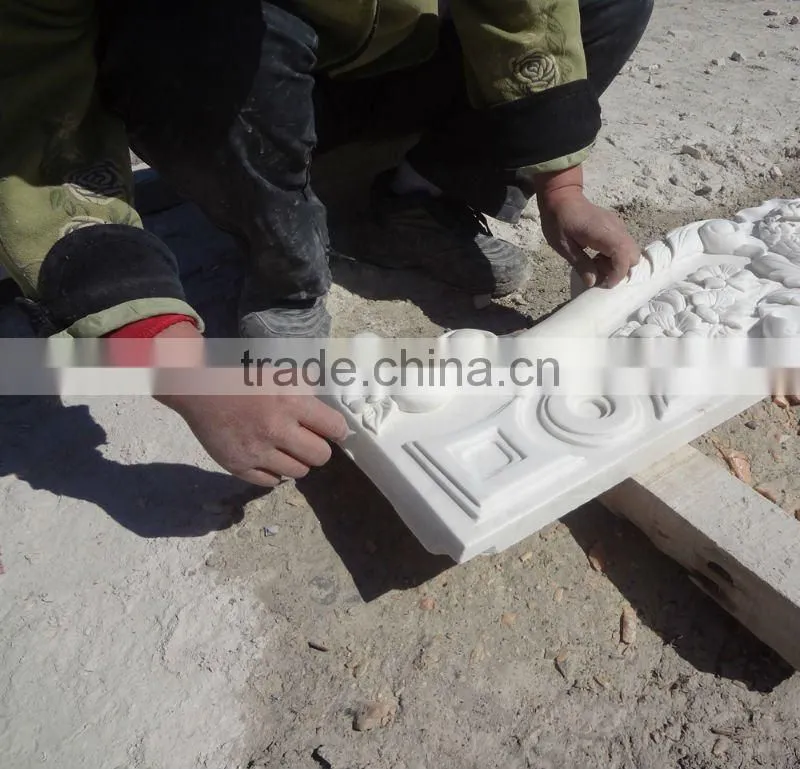 Decorative Marble Stone Girl Statue With Flower