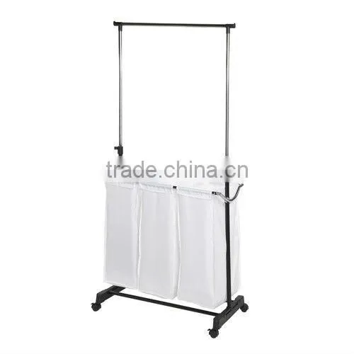 Laundry Sorter with Lift Hanging Bar
