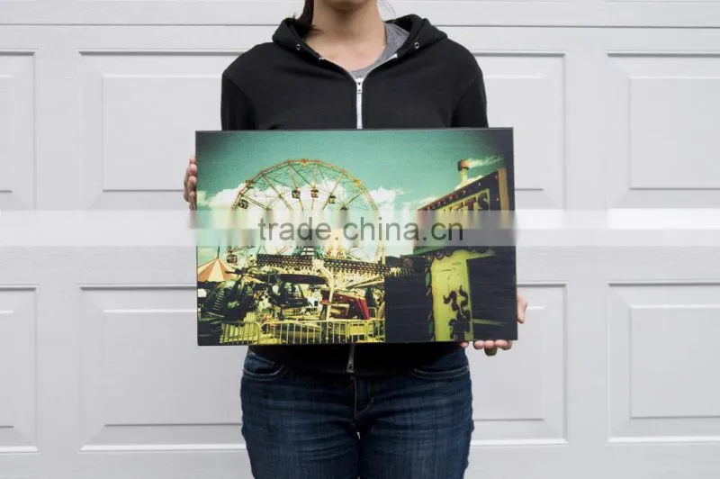 Personalized Wooden Digital UV printing on Wood Block Wooden Painting MDF Poster Solid Wood Advertising Sign Printing Plate