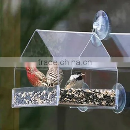 Window bird feeder/easy view bird box/sucker bird house