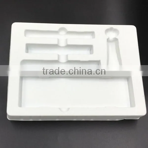 Customized logo printed white decorative cosmetic tray