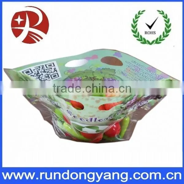 Customized plastic stand up pouch slider zip lock fruit packaging bag