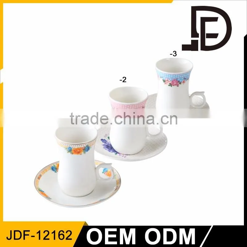 Drinkware wholesale alibaba arabic turkish tea and saucer, personalized tea cup saucer set