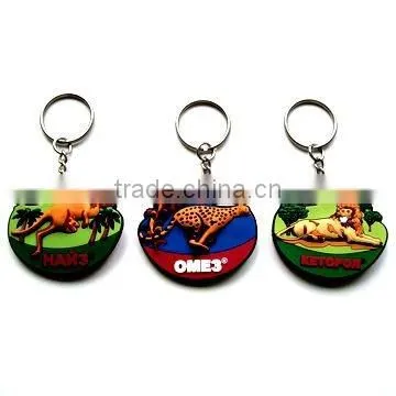 2D falt soft pvc keychain