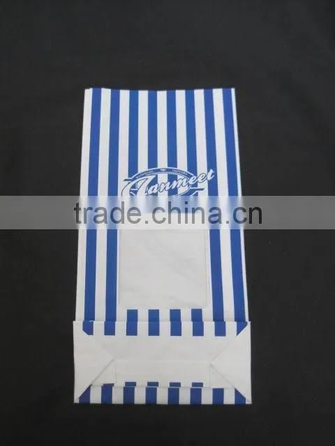 Stand up Window Kraft Paper Popcorn Bag