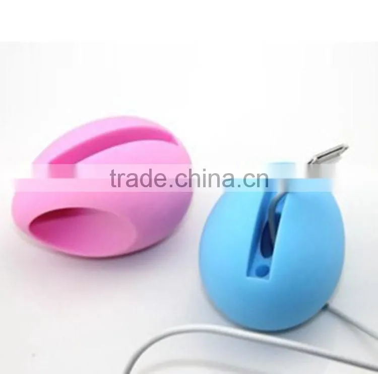 2016 Best Christmas gift cheap mini speaker egg shaped silicone speaker for iPhone 5/5S