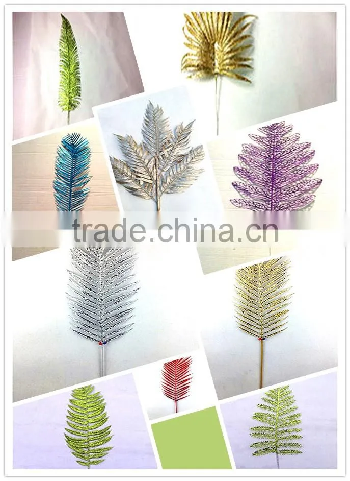 Christmas tree decoration palm tree pick wholesale artificial palm leaves