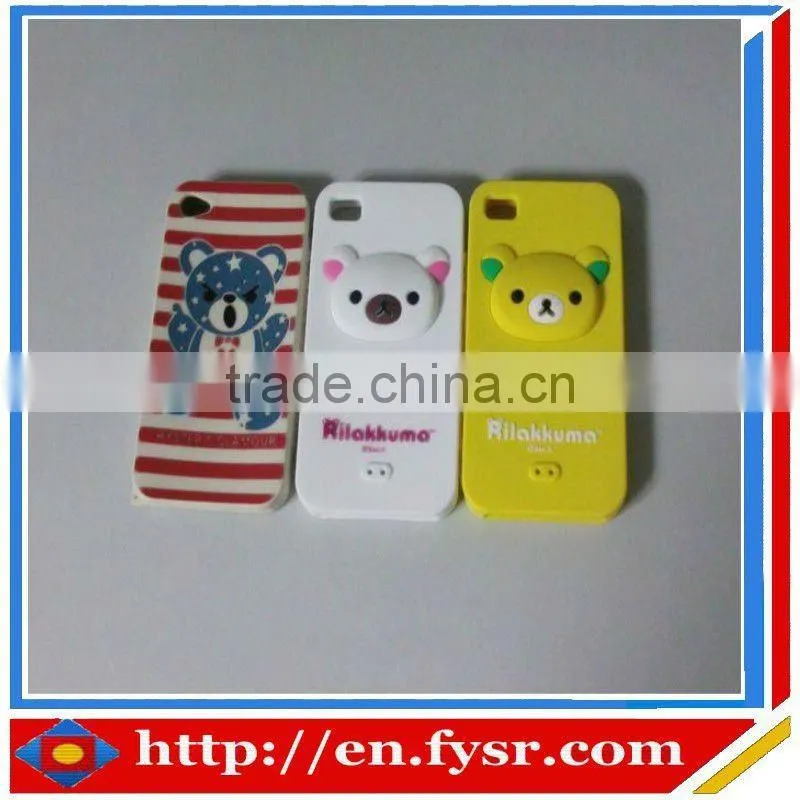 animal shape silicone cases for iphone/silicone phone case