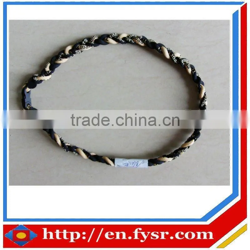 double ropes titanium necklace