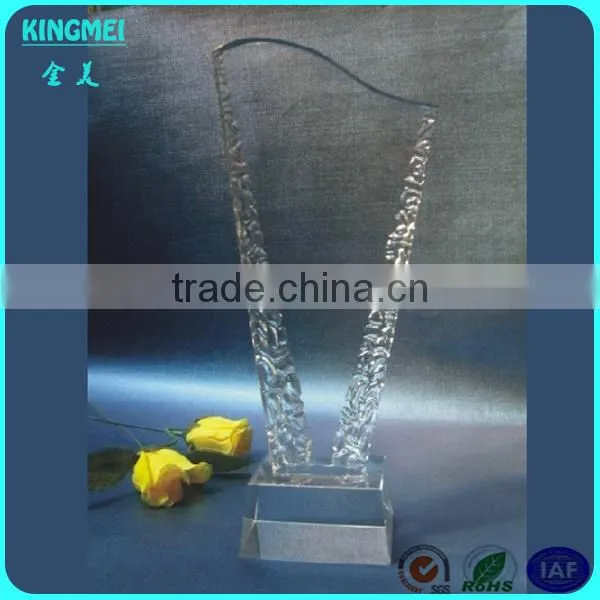 KM-ZP82 Custom Cheap Blank Water Drop Glass Crystal Trophy Factory