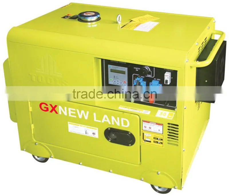 188FA/5.5kw air-cooled sound proof diesel generator with electric start system