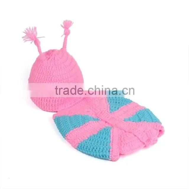 Photo Prop Knitted Baby Set Clothing Butterfly Shape Baby Clothing Sets