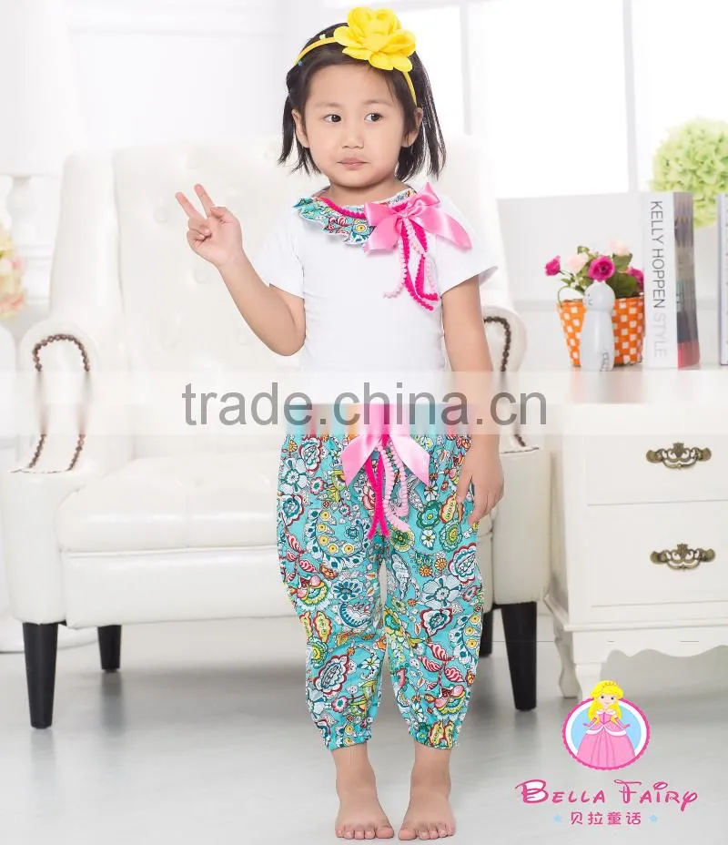 2016 New Girls Cute Outfits cotton shirt+pants spring pettiset baby gift clothing set