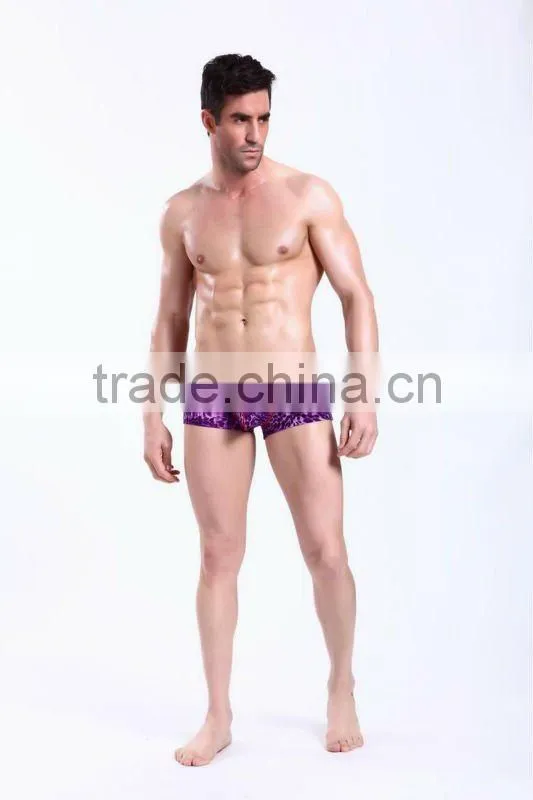 Wholesale leopard boxer for men manufacturer brand underwear nylon mens boxer short panties