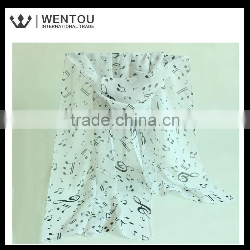 Wholesale Fashionable Music Notes Printed Scarf