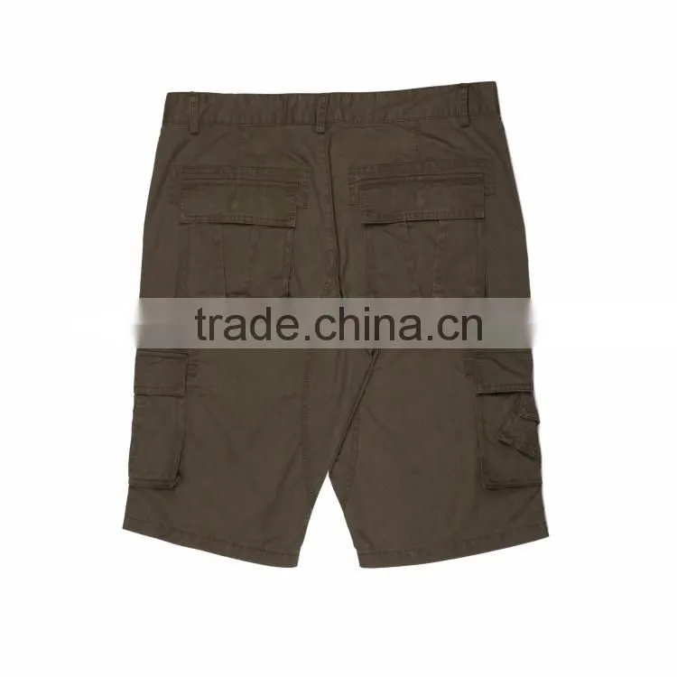 2016 100% cotton army green cargo pants quick dry pocket square box design match cargo shorts for men